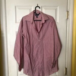 New - Red button down shirt